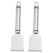 2pcs Stainless Steel Scraper with Ergonomic Grip for Kitchen Grill and MultiSurface Cleaning