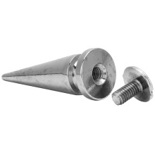 10er-Set Kupfer-Kugelkopfniete 10x26mm (Silber)
