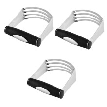 3pcs Stainless Steel Pastry Blender Dough Mixer with Ergonomic Grip for Baking and Kitchen Use