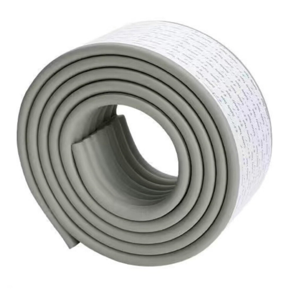 Edge Protector Strip With Strong Selfadhesive Cushioning For Furniture Corners, 4M Gray