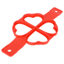 Herzförmige Silikonform für Eierpfannkuchen 34x16cm Rot 50-57g