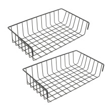 Wall Hanging Basket Set with RustResistant Metal Storage for Bathroom, Kitchen and Grid Walls