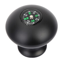 Monopod Ball Head Handle Grip Knob With Compass, Quick Locate The Direction Ergonomic Universal Trekking Pole Stick For Outdoor Enthusiasts Aluminum