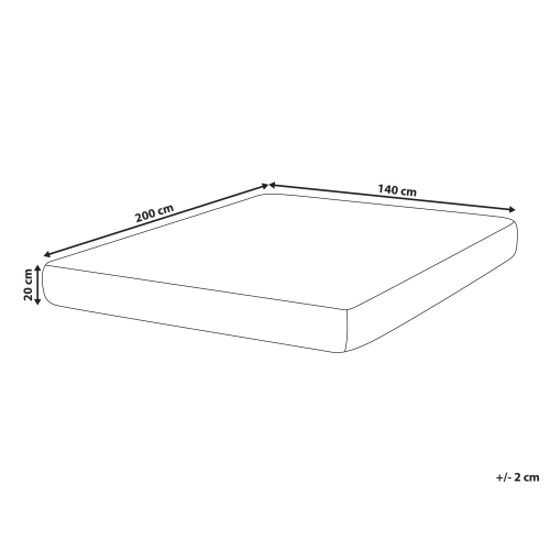 Beliani Memory Foam Mattress WHISPER H2/3 Medium 140 x 200 cm (EU Double) 2