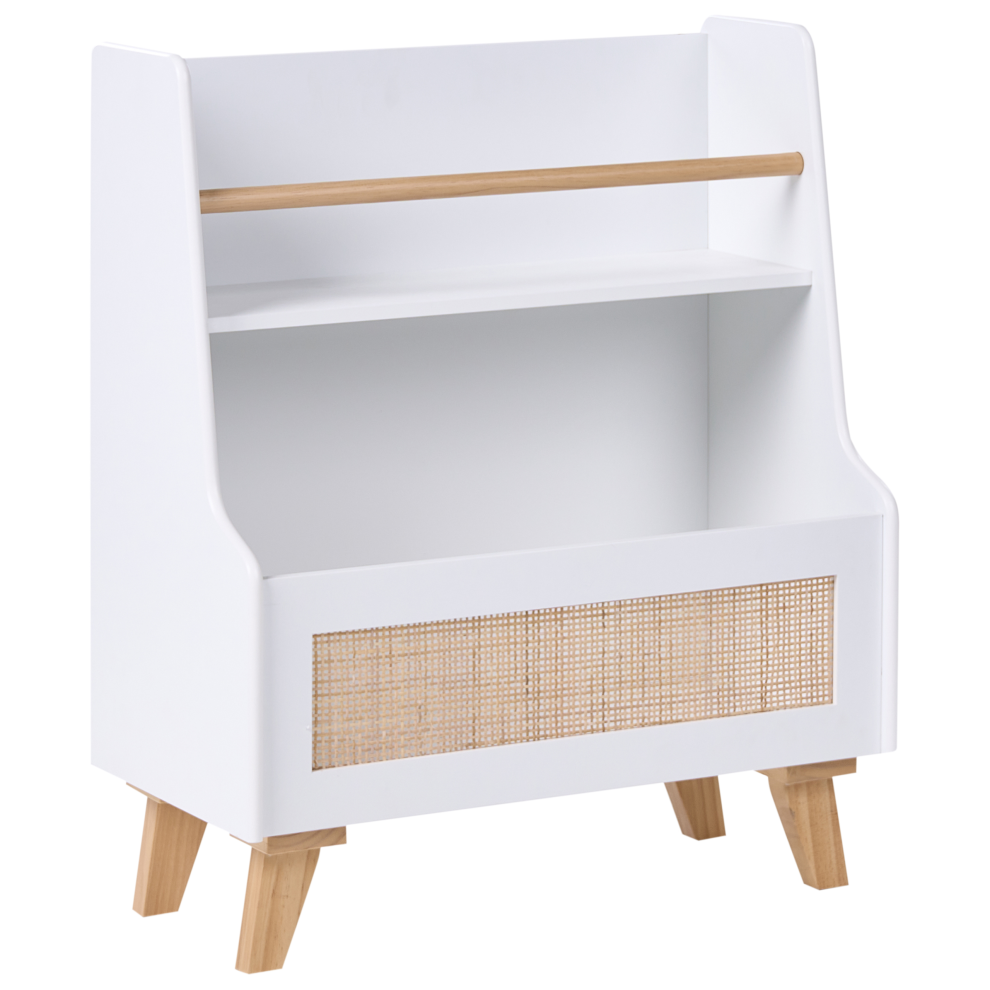 New Beliani 2 Tier Bookcase Jackit 72 Cm White