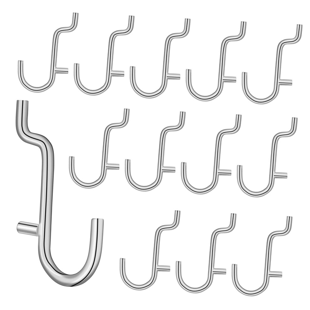 20Pcs Stainless Steel Pegboard Hooks Heavy Duty Organizer For Garage Kitchen Craft Room Tools 9070919246203