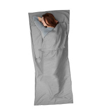Travel Sleeping Bag Liner Lightweight Compact Sheet for Camping Hotels Hiking Gray Easy Clean