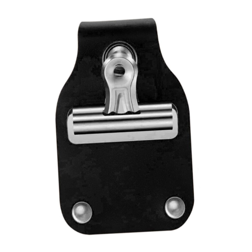 Pu Leather Livestock Show Number Holder With Secure Metal Clip For Exhibitor Tags Black 9070919246531