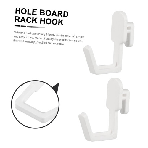 Pegboard J Hooks White 20 Pack Plastic Garage Storage Organizers Easy Installation Smooth Edge 2
