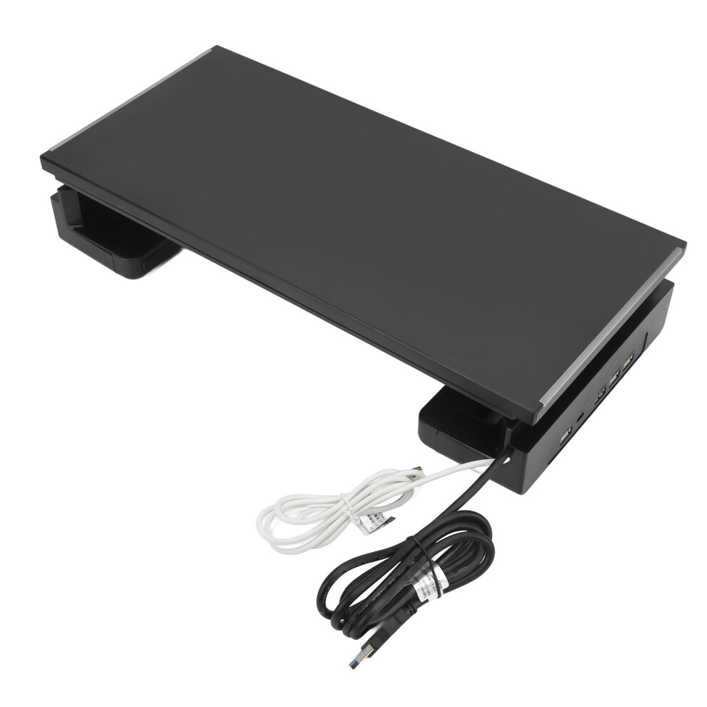 Computer Monitor Riser With Sturdy And Durable Build, Space-Saving Keyboard Organizer, Ergonomic Design For Tv Laptop Printer - Height Adjustable 9138057611809