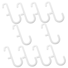 10Pcs White J Pegboard Hooks Set for Easy Wall Installation and Garage Tool Organization