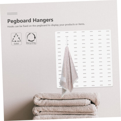 10Pcs White J Pegboard Hooks Set for Easy Wall Installation and Garage Tool Organization 2