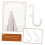 10Pcs White J Pegboard Hooks Set for Easy Wall Installation and Garage Tool Organization 2