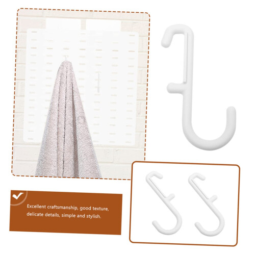 10Pcs White J Pegboard Hooks Set for Easy Wall Installation and Garage Tool Organization 1