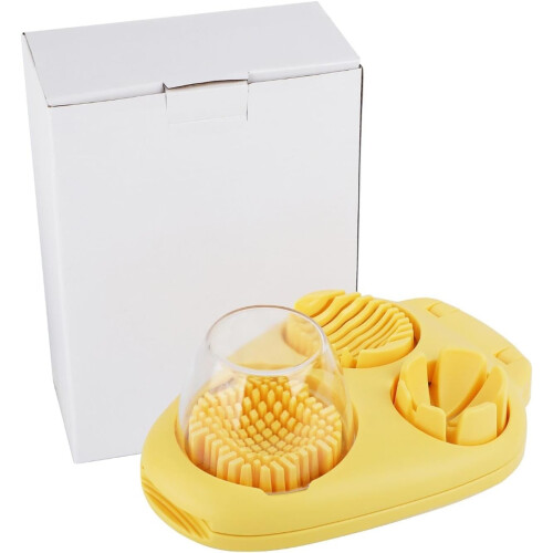 Egg Slicer with Container, 3in1 Cutting Styles for Hard Boiled Eggs, Fruit and Cheese 1