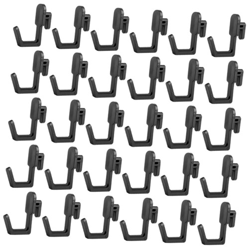 Black Pegboard Hooks 60 Pack for Garage Organization, Secure Locking Heavy Duty Tool Storage 1