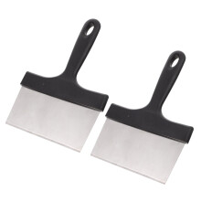 2pcs Stainless Steel Grill Scraper Tool for Easy Grate Cleaning and Durable Compact Hanging Design