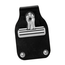 Livestock Show Number Holder PU Leather with Secure Belt Clip for Horse Events, Black
