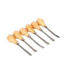 6Pcs Professional Wood Carving Tools Set with Ergonomic Grip, SK5 Carbon Steel Wood Chisels