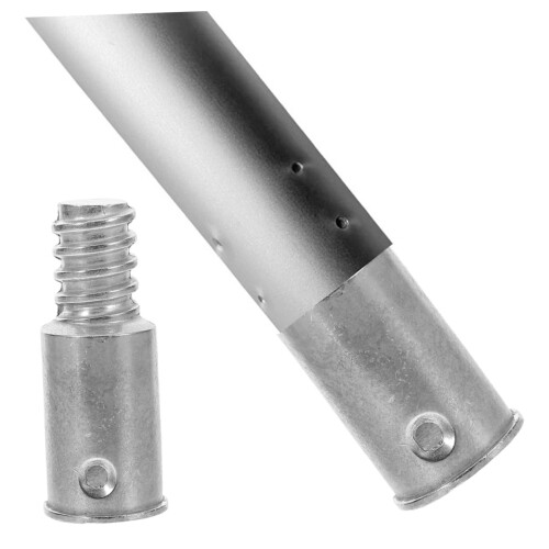 Extension Pole Threaded Adapter for Mops Brooms Brushes, 2Pcs American Thread Metal Connector Silver 2