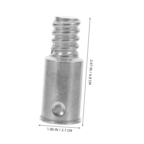 Extension Pole Threaded Adapter for Mops Brooms Brushes, 2Pcs American Thread Metal Connector Silver 1