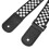4-String Ukulele Strap Black & White Checker Design Adjustable Length 1