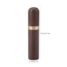 Holz-Nadelaufbewahrungsbox 8,3x1,7 cm Dunkelbraun