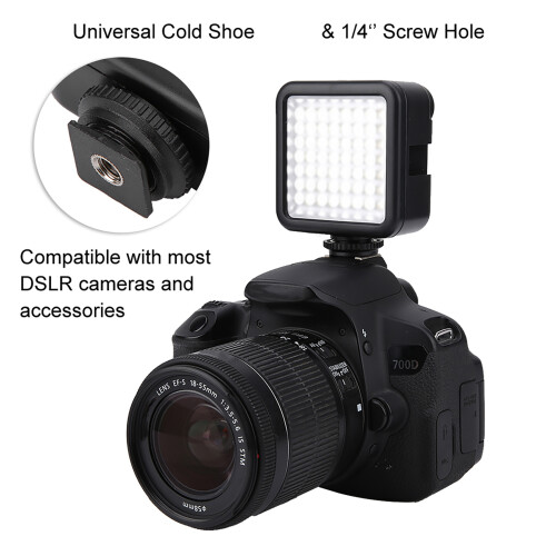 W49 Compact Dimmable LED Video Light Panel for Photography and Video On-Camera 2