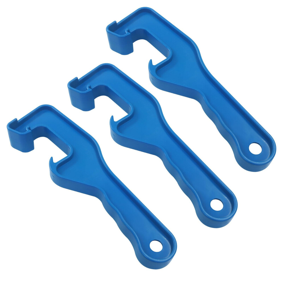 3 Pcs Bucket Lid Opener For 5 Gallon Paint Buckets, Ergonomic Antislip Grip Cap Wrench, Blue 9174973233237