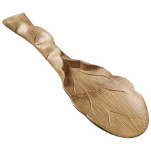 Handmade Wooden Tea Scoop with Creative Carved Design for Loose Leaf Tea Ceremony