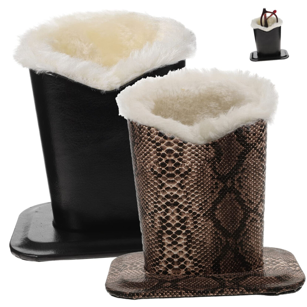 2Pcs Plush Eyeglass Holder Stand Soft Protective Organizer for Desk or Nightstand