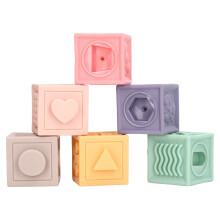 Montessori Toys for Babies Soft Stacking Blocks Fine Motor Skills Development Early Learning Toys with Animal Number Textures Educational Baby Toys