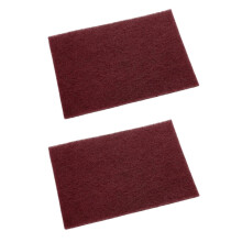 Nukogcd Industrial Scouring Pads, Red Abrasive Finishing Pads, 2-Pack