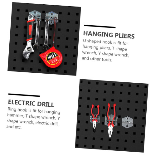 Heavy Duty Pegboard Hooks Assortment with Secure Clipin Lock for Garage and Workshop Organization 2
