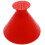 Car Snow Removal Tool with IceBreaking Cone Design, Detachable Funnel Windshield Ice Scraper, Red 2