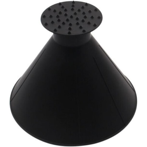 Car Snow Removal Tool with IceBreaking Cone Design, Detachable Funnel Windshield Ice Scraper, Red 2