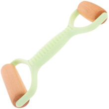 Wooden Rolling Pin DoubleEnded Ergonomic Grip for Baking Pizza Pastry Dough Roller Green