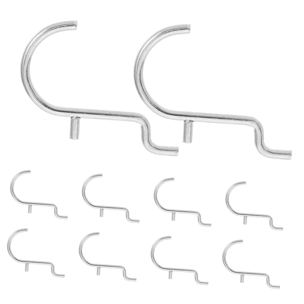 10Pcs Heavy Duty Metal Pegboard Hooks Stainless Steel Tool Hangers For Garage Organization 9070919251191
