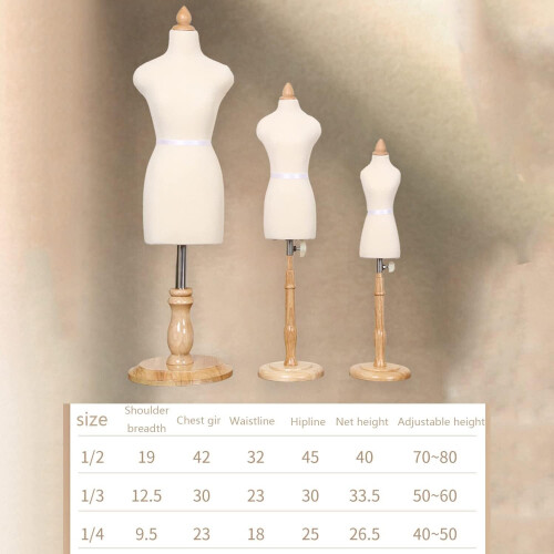 Adjustable Child Mannequin Torso with Solid Base and Linen Surface for Sewing and Clothing Display 1