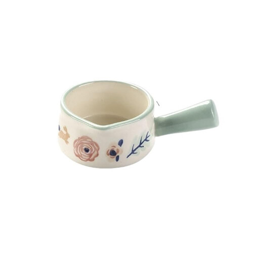 Gravy Boat Ceramic Sauce Jug with Handle HandPainted Blue Pitcher for Elegant Table Serving