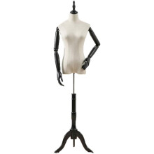 Female Mannequin Dress Form Bust with Detachable Arm for Clothing and Window Display