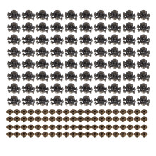 Ball Head Stud Rivet Set Premium Zinc Alloy Wear Resistance Waterproof Castings Screw Back Button Retro Small Bone Shape For Leather Goods Decoration