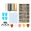 Detachable Guitar Stickers With Durable Adhesive For Easy Learning, Includes Solid Brass Slide And Celluloid Picks In Complete Guitar Toolset 1
