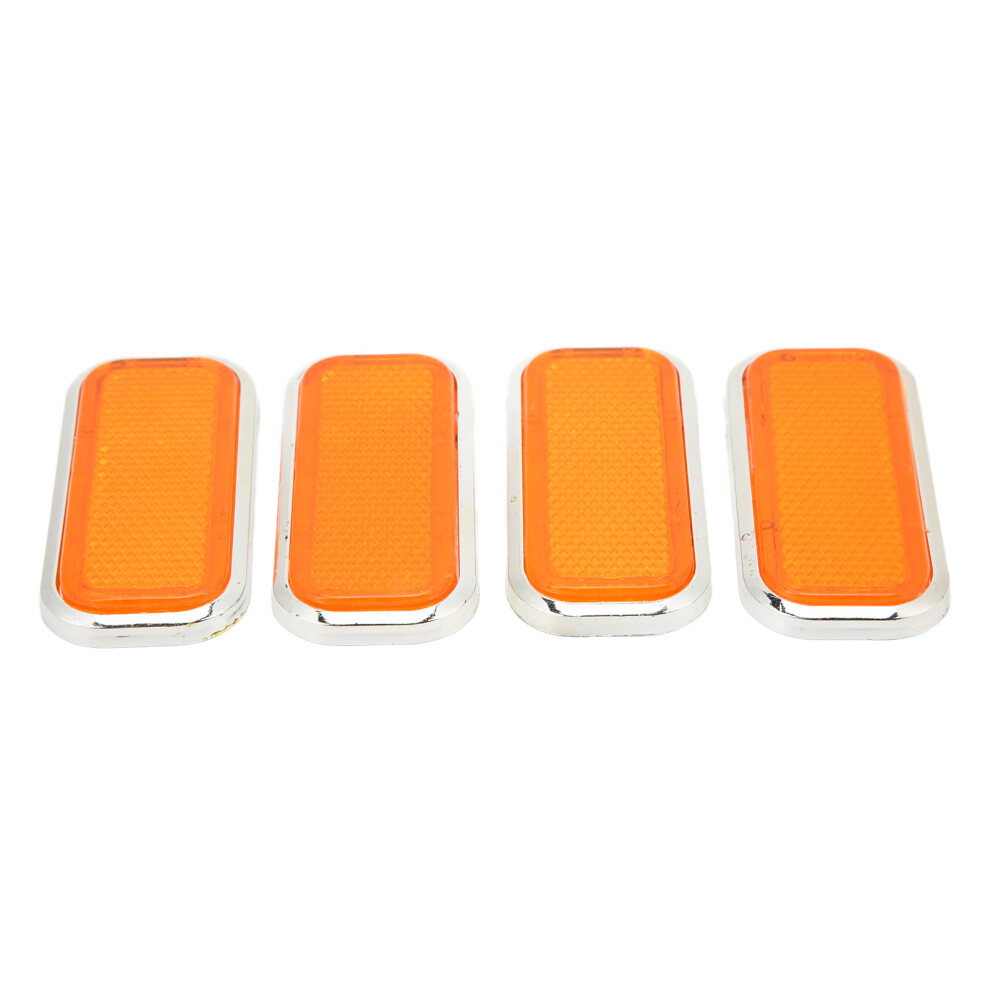 4Pcs Reflective Abs Safety Stickers For Car Motorcycle Use Orange 4401382898043