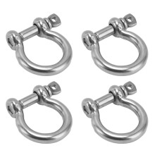 4 Stück 304er Edelstahl Bogenschäkel D Ring M12 Schraubstift
