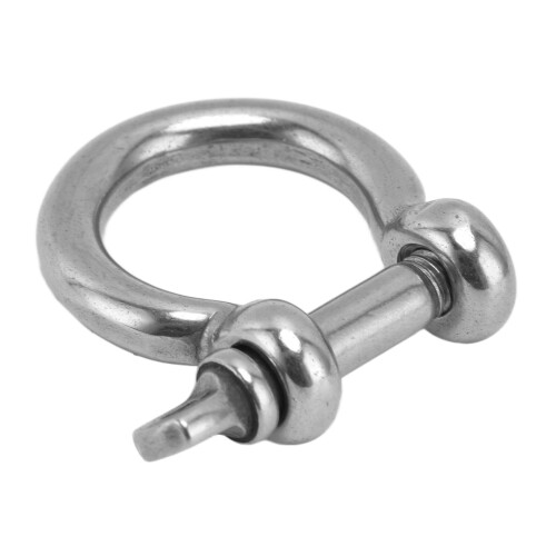 4 Stück 304er Edelstahl Bogenschäkel D Ring M12 Schraubstift 2