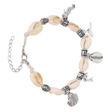 Women's Alloy Shell Adjustable Ankle Bracelet Ethnic Foot Chain 286mm