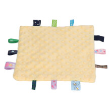 Soothing Plush Blanket Baby Comforter Sensory Blanket Provide Security Reduce Anxiety Soft Small Loveys With Satin Tags For Babies Newborn Toddler