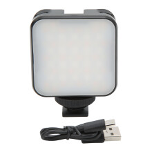 Dimmable Video Light With 0-100% Brightness Adjustment Selfie Light With Clip RGB Camera Light 2500K To 9000K Color Temperature Cold Shoe Mounts