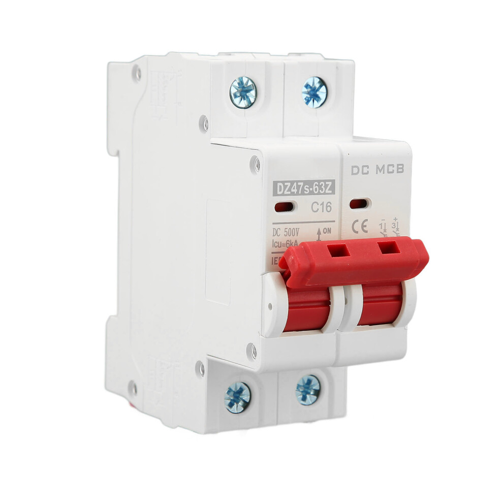 Overload Protection Circuit Breaker Short Circuit Protection Dc Miniature Circuit Breaker 2P 500V 16A Electromagnetic Tripping System Arc 9138057738827
